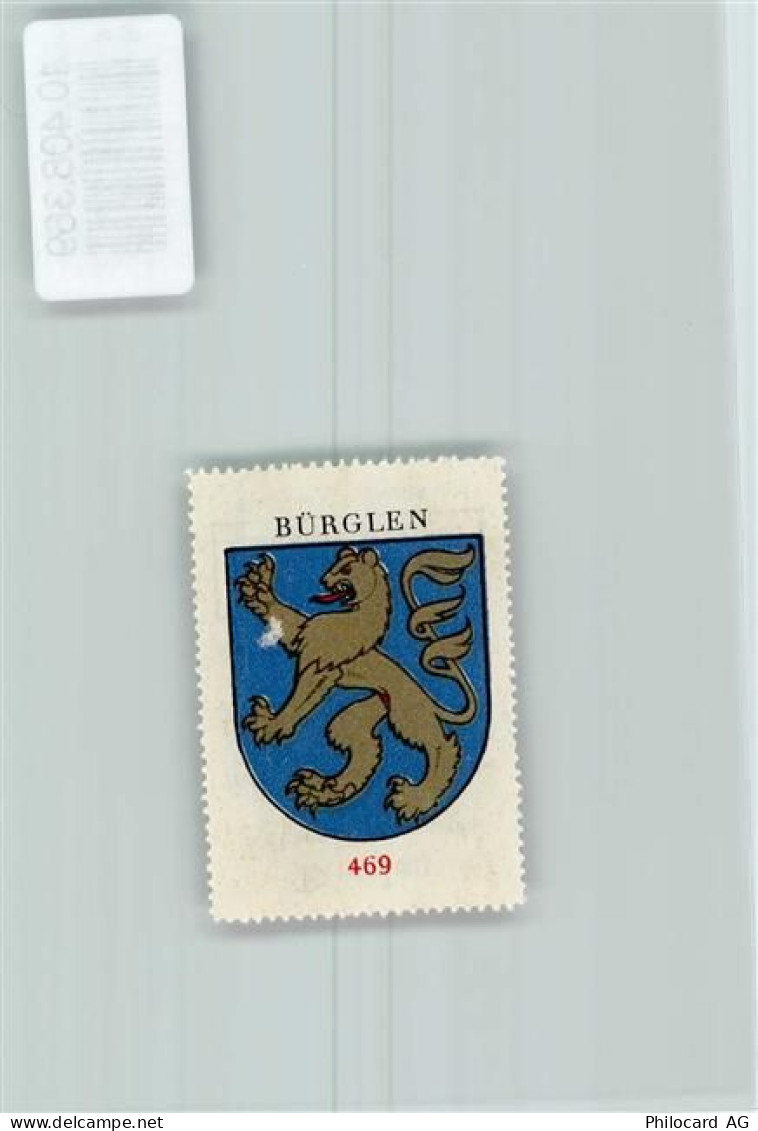 8575 Bürglen TG - Vignette Wappen Kaffee Hag ca 1920-1940 Löwe - 10408369