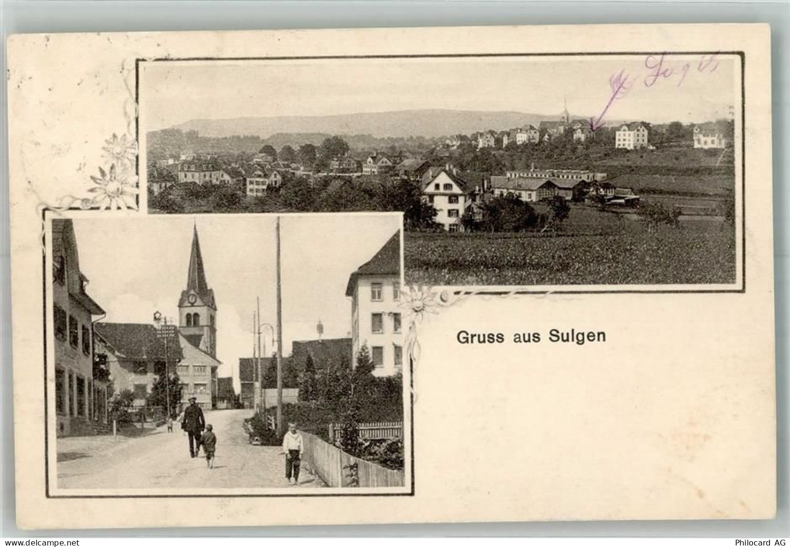 8583 Sulgen 1921 Foto AK Gruß aus - 13666410