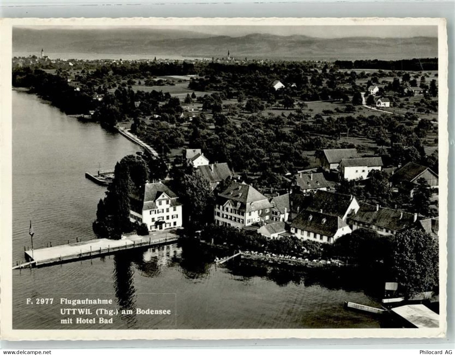 8592 Uttwil Foto AK Fliegeraufnahme Hotel Bad - 38069846