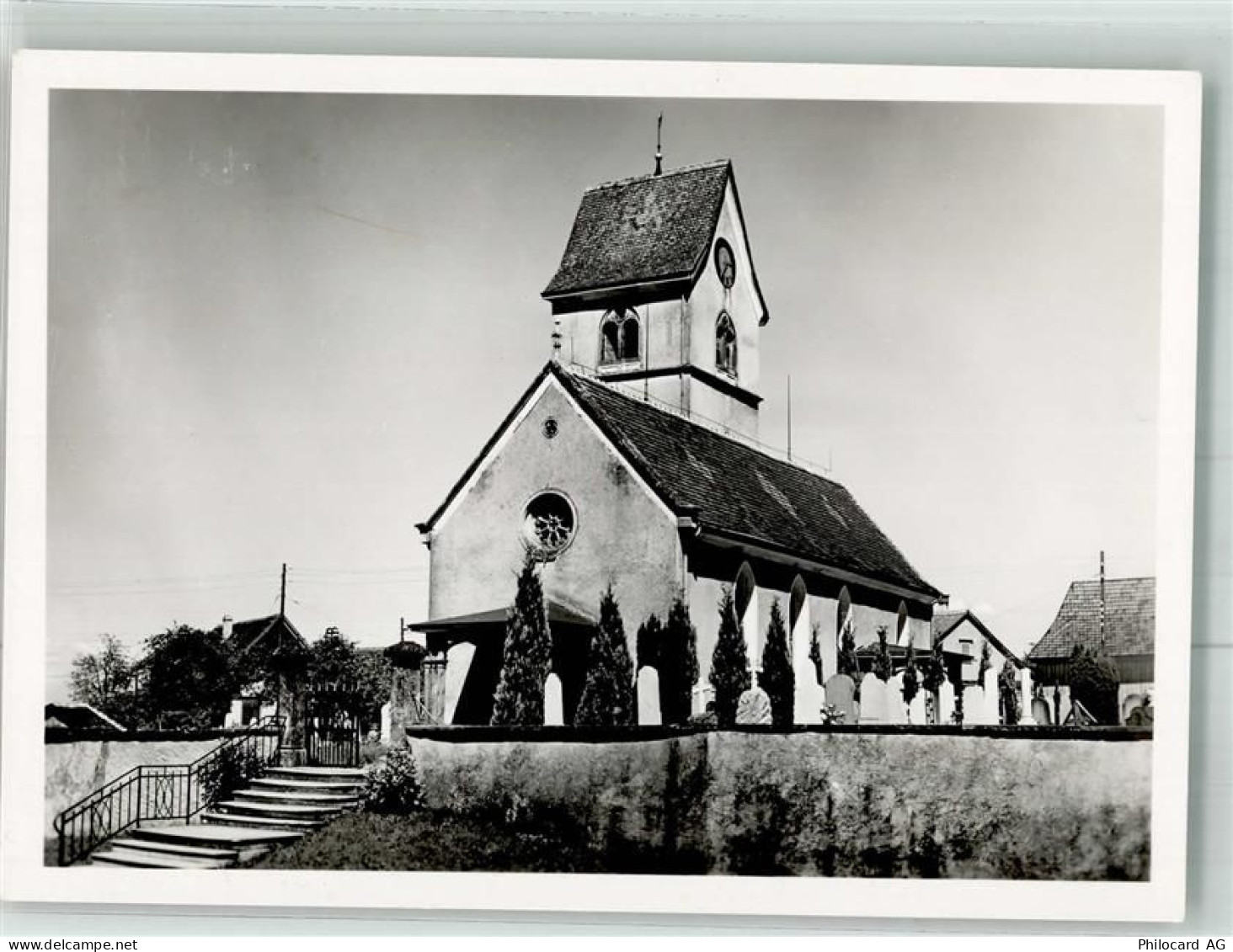 8592 Uttwil Foto AK Kirche Ort handschriftlich - 38024082