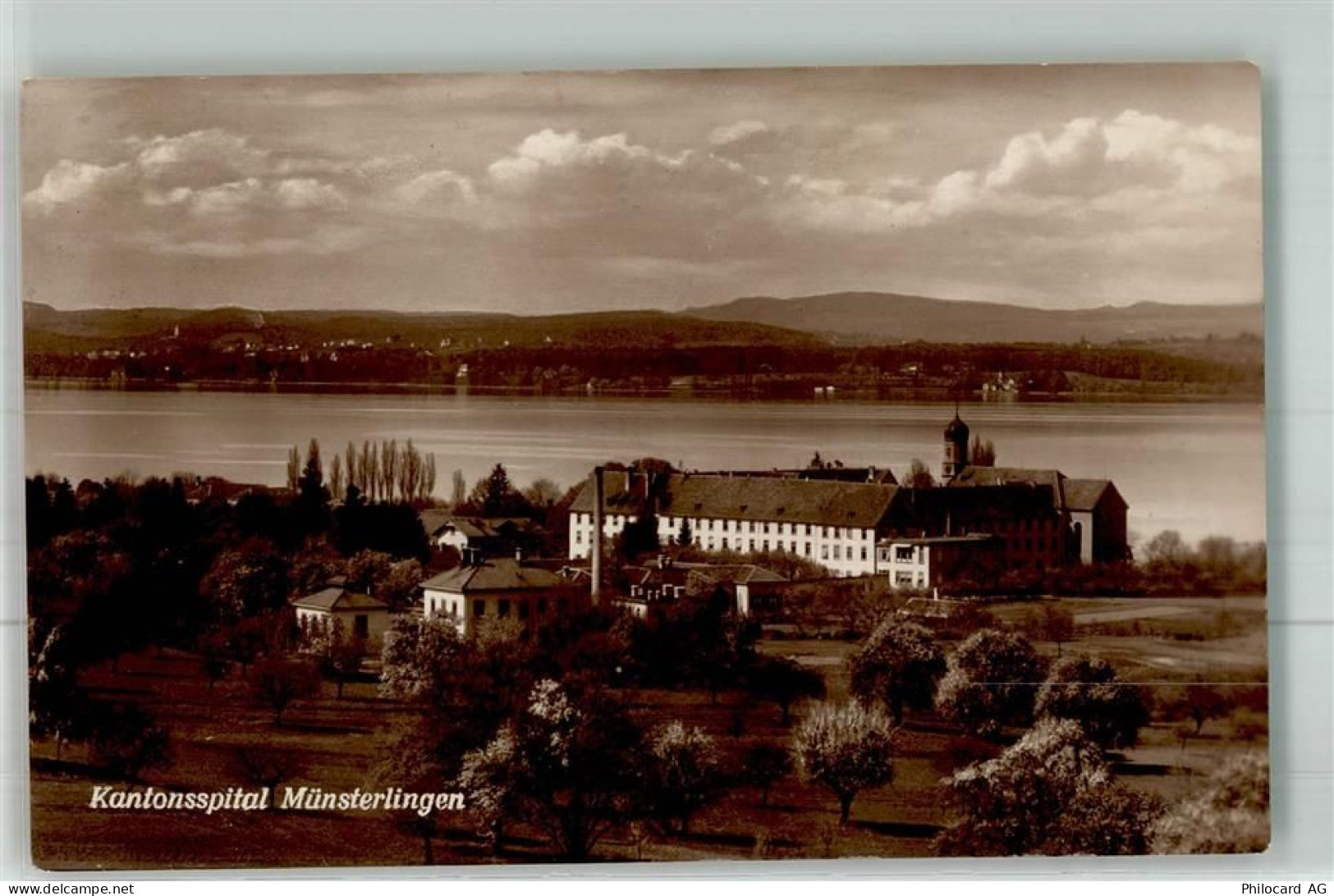 8596 Münsterlingen 1923 Foto AK Krankenhaus Bahnpost Zug 857 - 38024941
