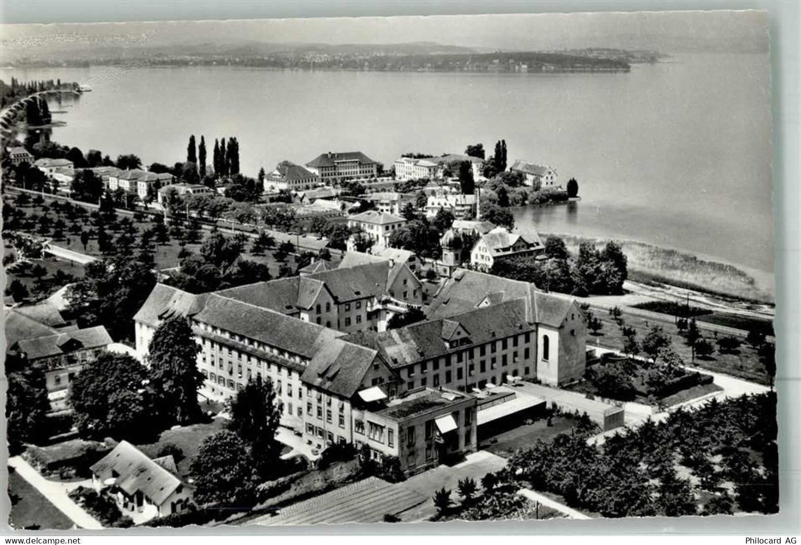 8596 Münsterlingen Foto AK Fliegeraufnahme Krankenhaus - 38024939