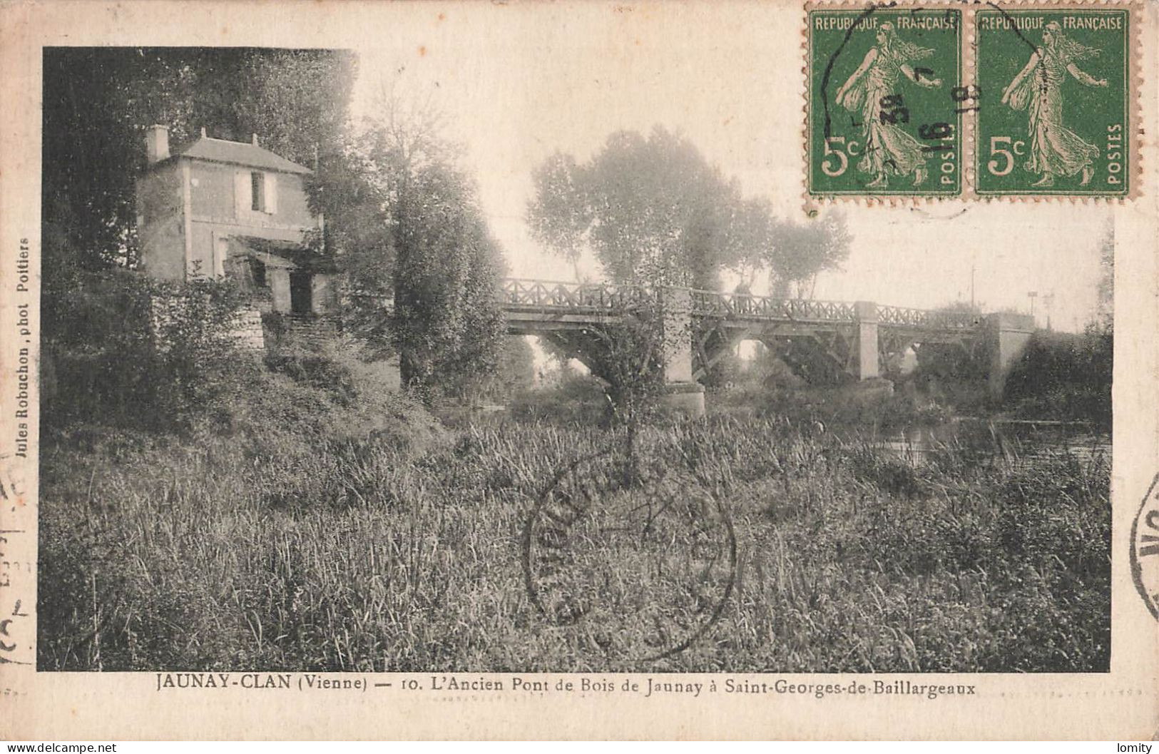 86 Jaunay Clan ancien pont de bois de Jaunay à Saint Georges de Baillargeaux CPA