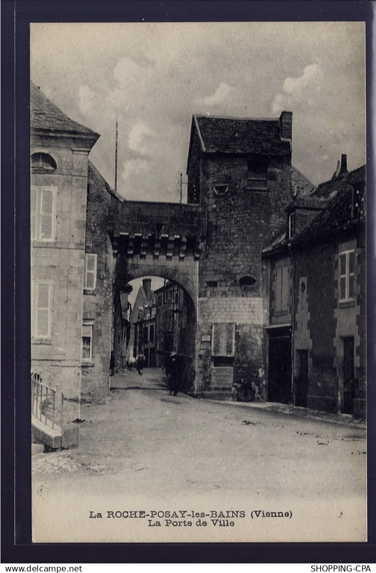 86 - La roche-Posay-les-Bains - La porte de Ville - Voyagé - Dos divisé