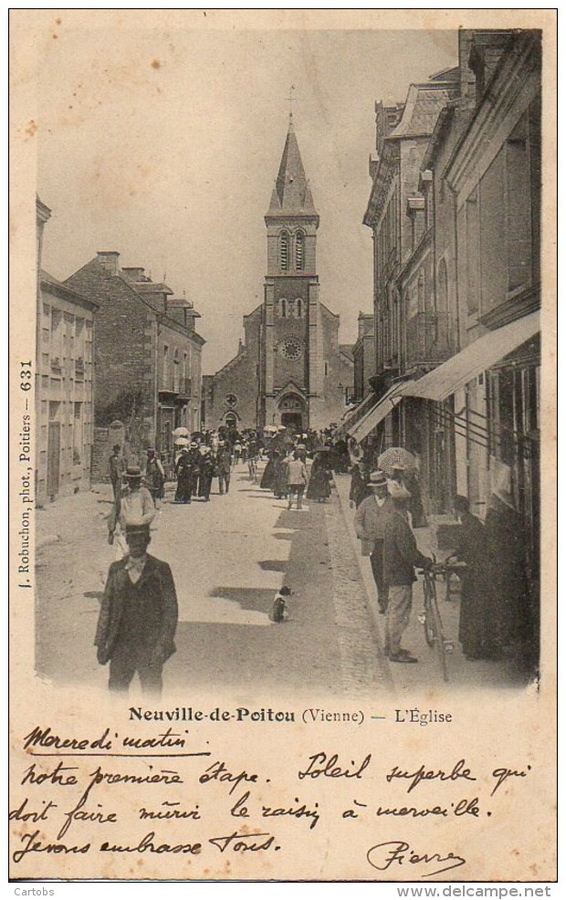 86 NEUVILLE-en-POITOU  L'Eglise (très animée)