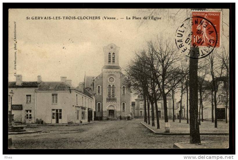 86 Saint-Gervais-les-Trois-Clochers eglise D86D K86224K C86224C RH074419