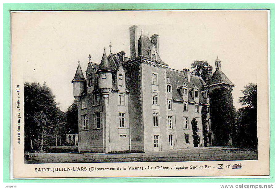 86 - SAINT JULIEN L'ARS --  Le Château , façade Sud.....