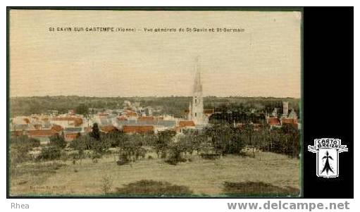 86 Saint-Savin - St-SAVIN-SUR-GARTEMPE (Vienne) - Vue générale de St-Savin et St-Germain -  Rhea D86D  K33473K  C33473C