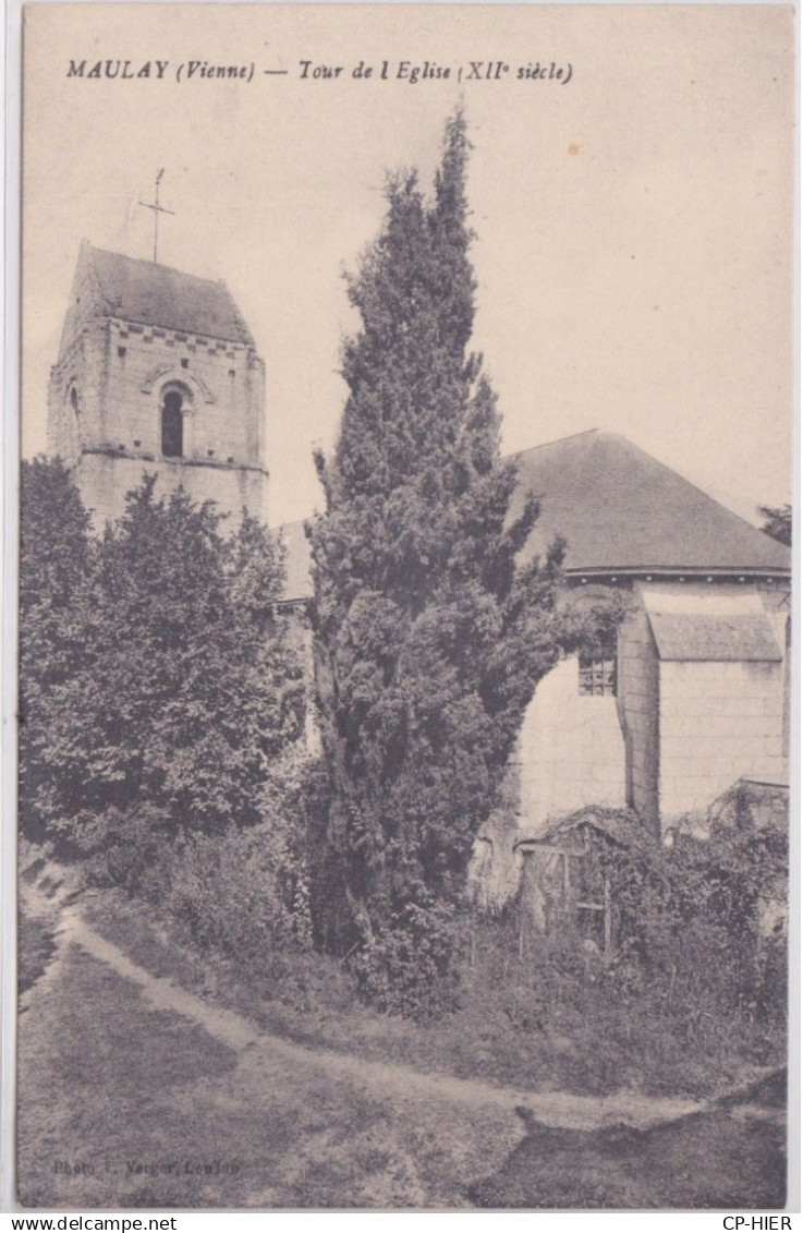 86 - ( VIENNE ) - PRES DE LOUDUN  - TOUR DE L'EGLISE DE MAULAY