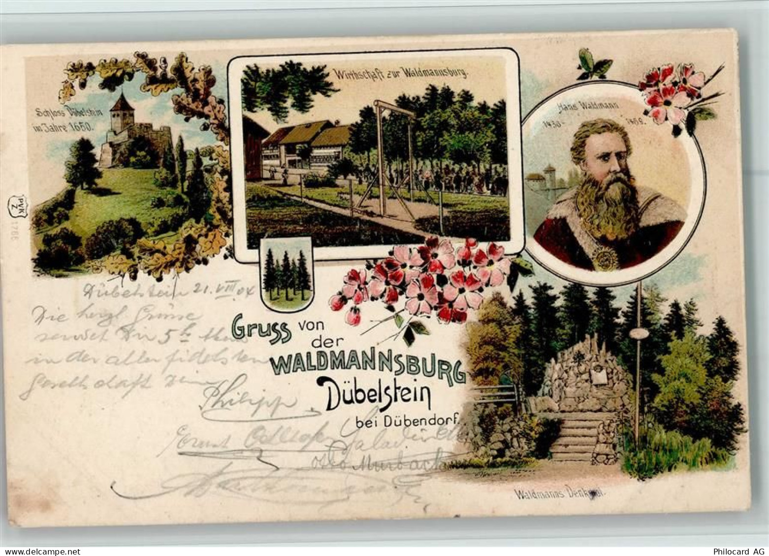 8600 Dübendorf Stettbach Lithographie Schloss Dübelstein Wirtschaft zur ... - 13404595