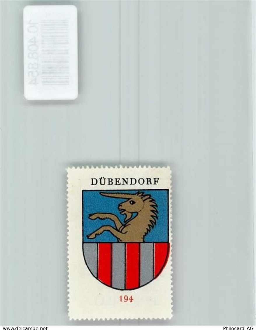 8600 Dübendorf - Vignette Wappen Kaffee Hag ca 1920-1940 Einhorn - 10408854