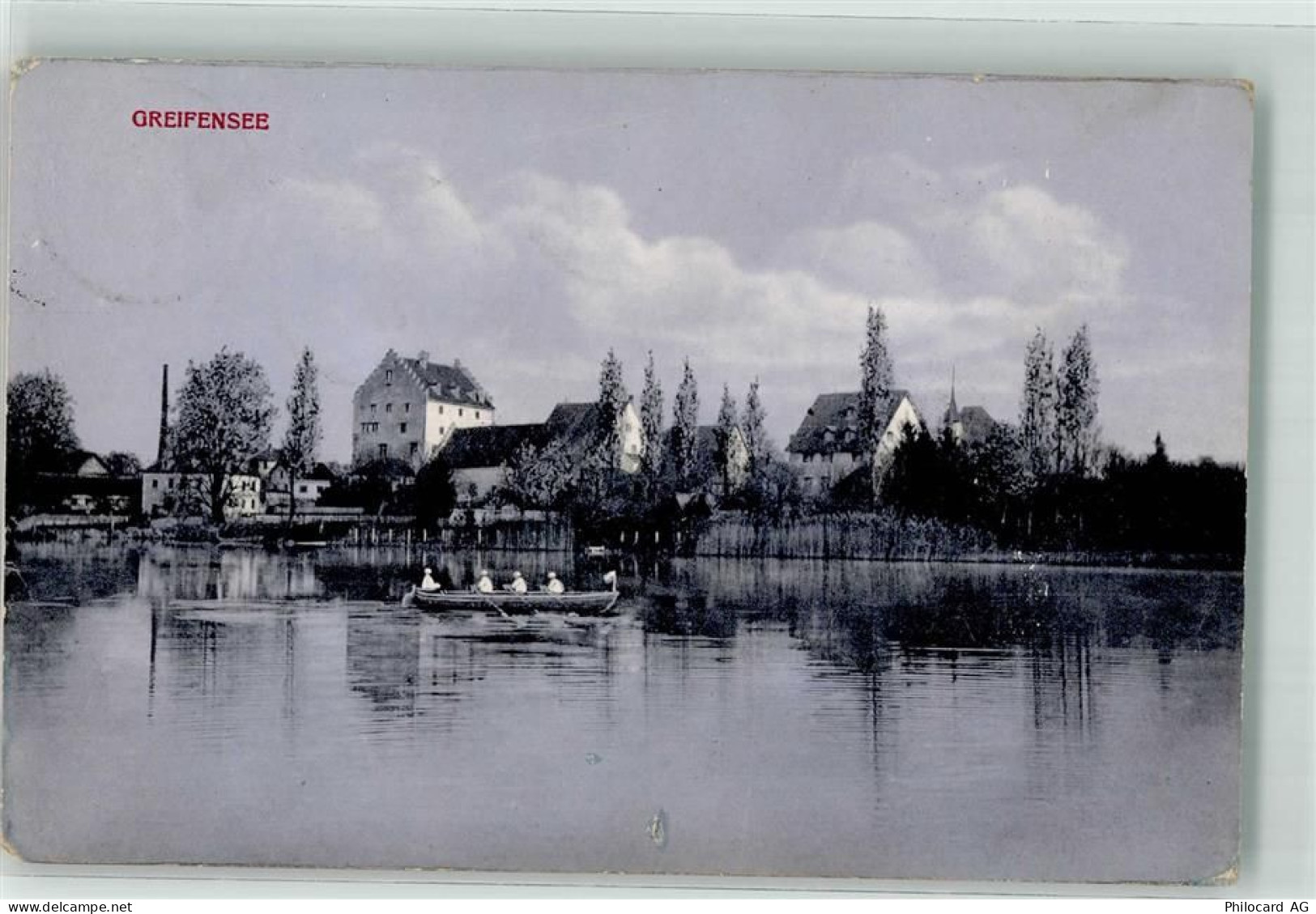 8606 Greifensee 1914 Gebrauchsspuren Ruderer - 39701081