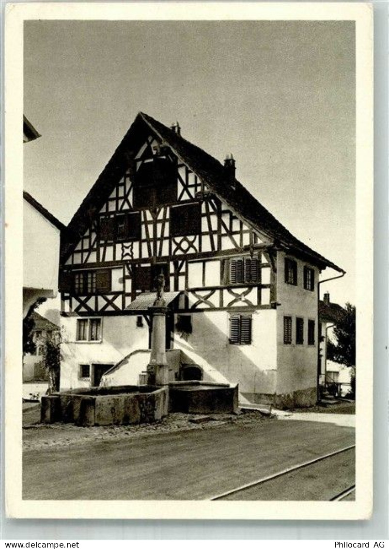 8627 Grüningen 1937 Foto AK Riegelhaus Stadtbrunnen - 38245921