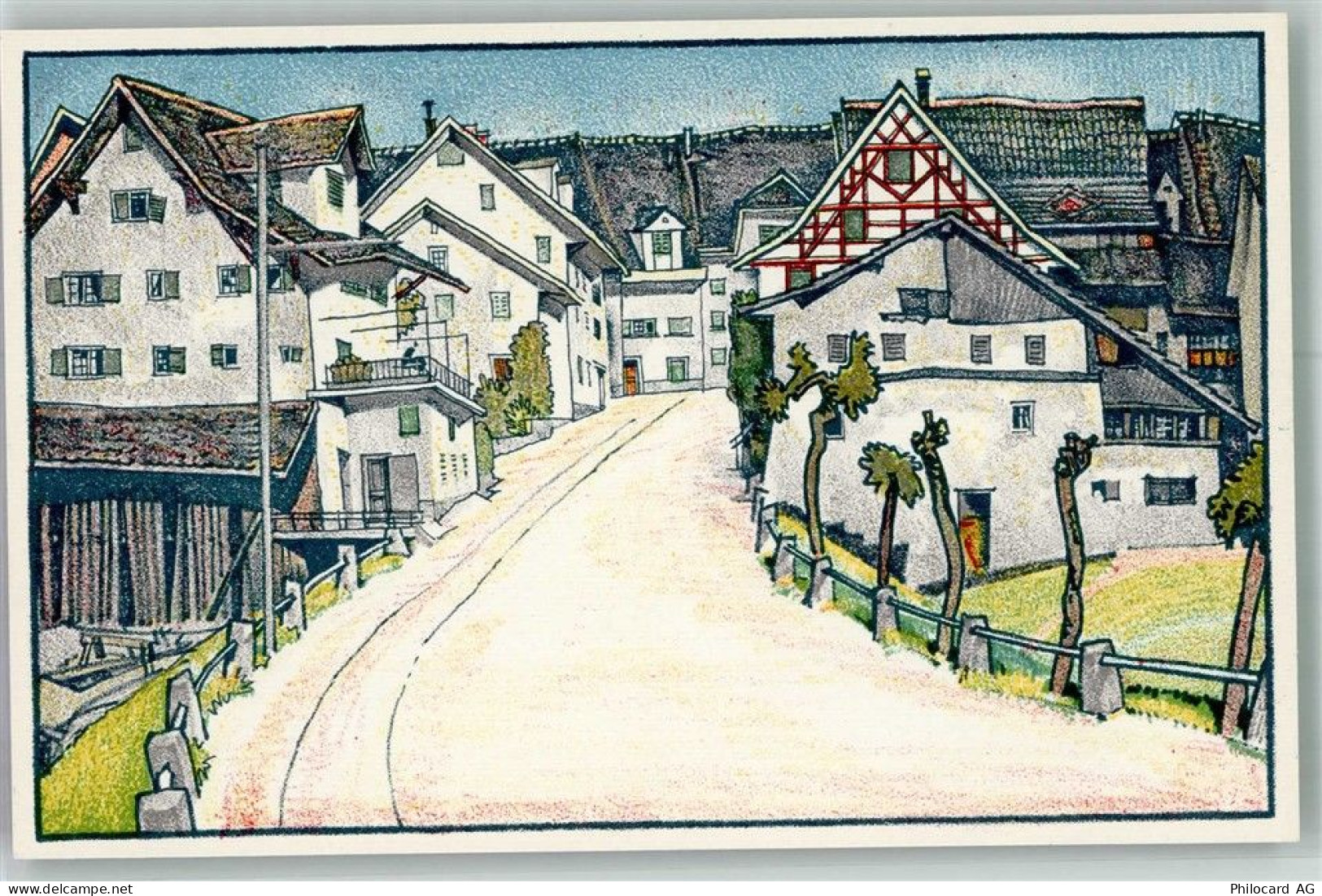 8627 Grüningen Künstlersteindruck sign. Rüegg,E-A. - 13596329