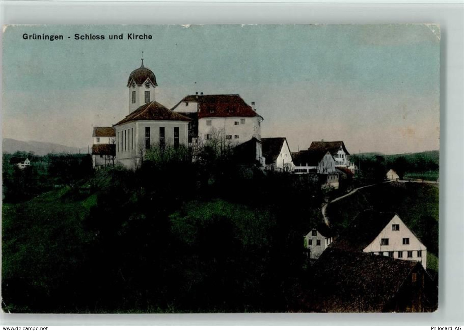 8627 Grüningen - Schloss und Kirche - 13218143