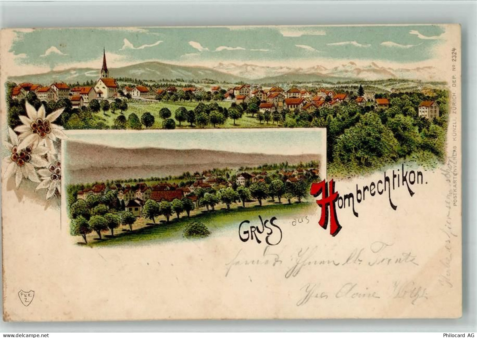 8634 Hombrechtikon 1901 BOAKC Lithographie Verlag Künzli - 13703843