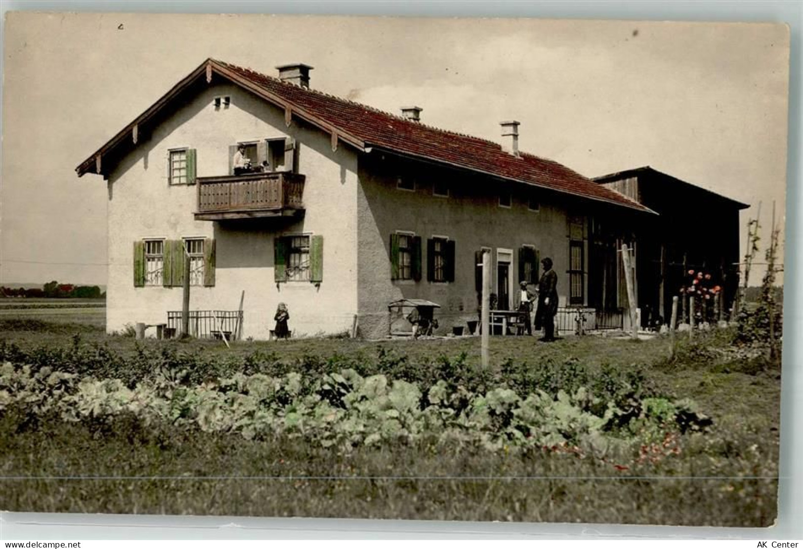 86368 W8906 Gersthofen Foto AK Bauernhaus Nutzgarten Ort lt. Fotograf - 13649211