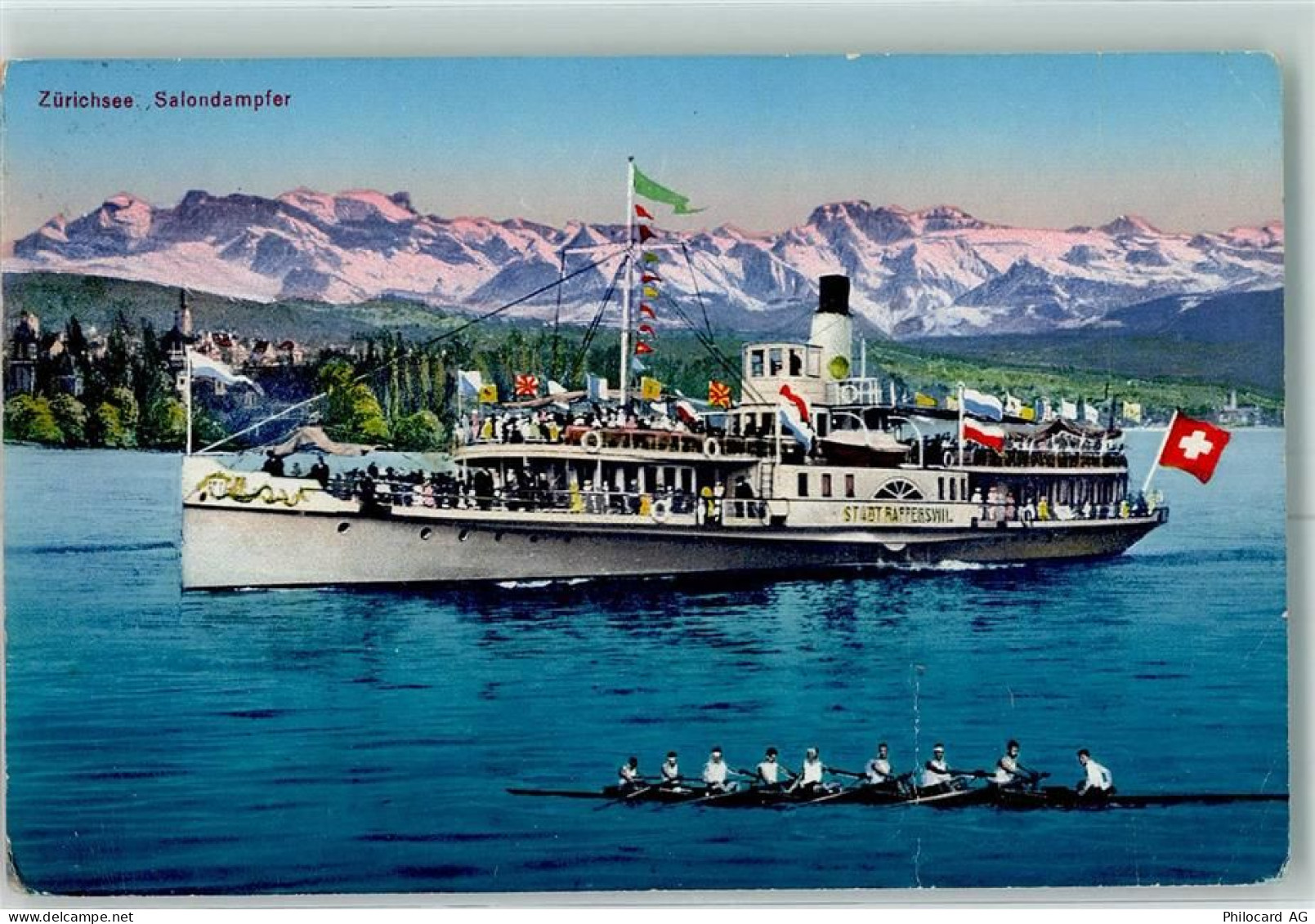 8640 Rapperswil SG 1929 Gebrauchsspuren Salondampfer Stadt Rapperswil - 10357896