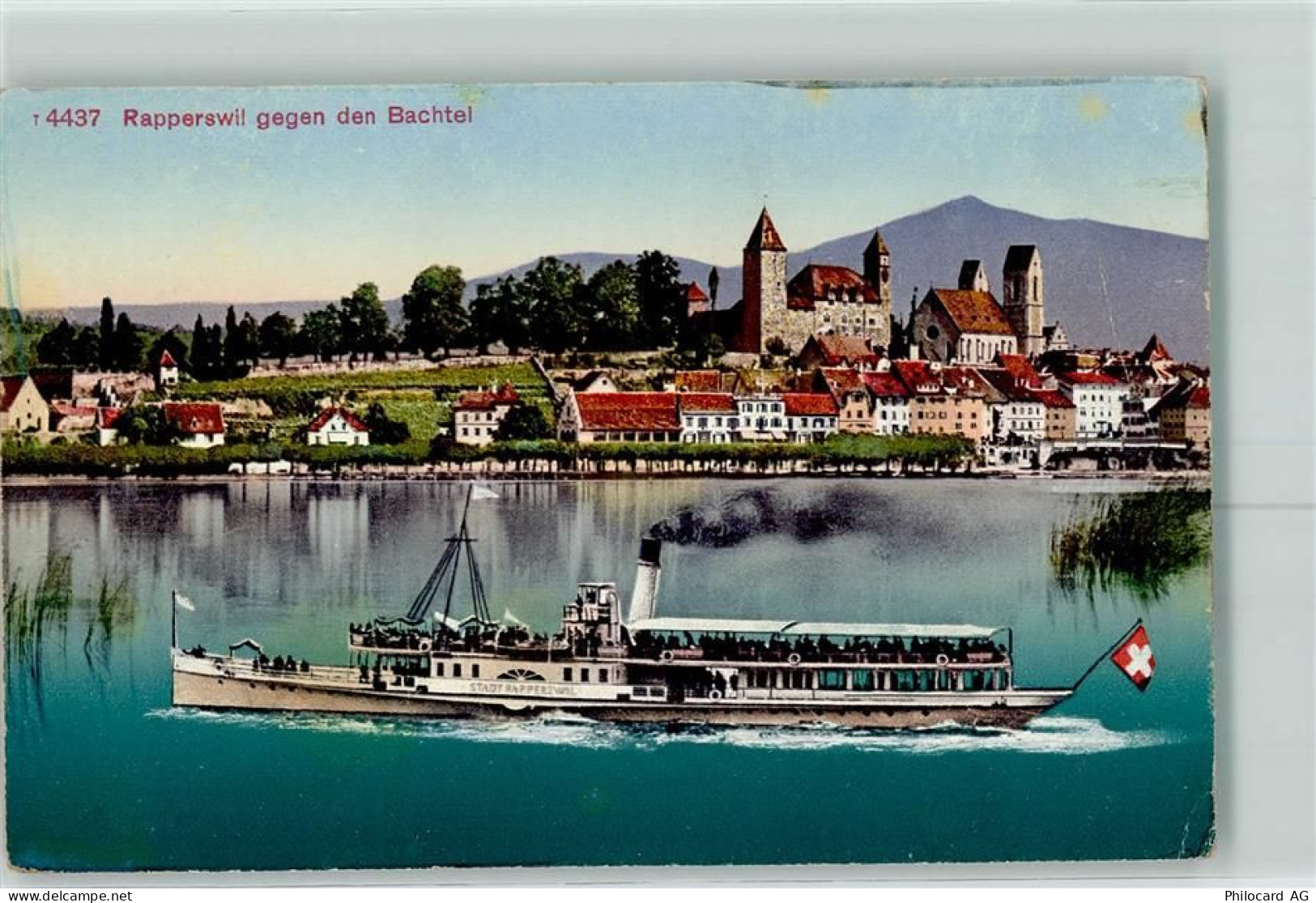 8640 Rapperswil SG Gebrauchsspuren Dampfschiff Stadt Rapperswil Kirche... - 10357885