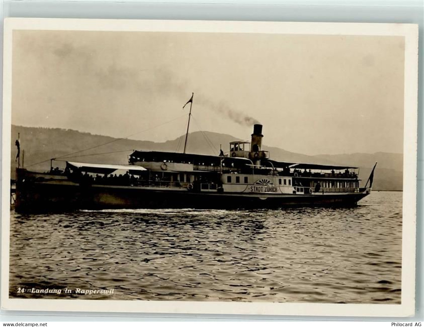 8640 Rapperswil SG - Landung in Rapperswil Personenschiff Stadt Zürich... - 10395514