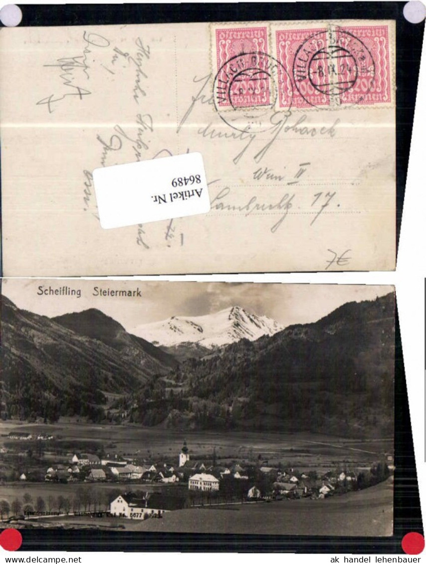86489,FotoAK Scheifling Partie zum Ort 1923