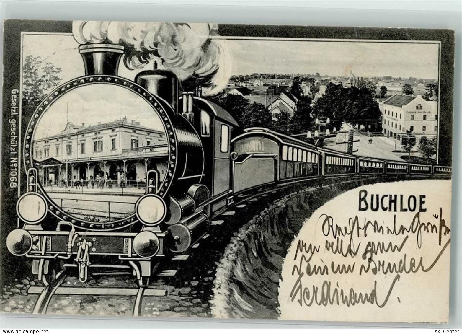 86807 W8938 Buchloe 1906 - Dampfzug Bahnhof - 13630009