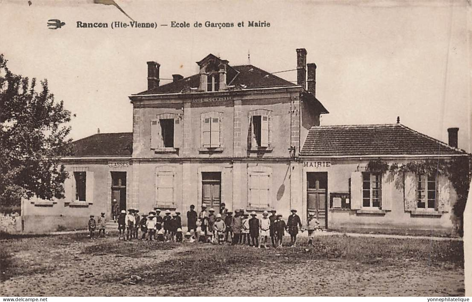87 - HAUTE-VIENNE - RANCON - école des garçons et mairie - animation - 10416