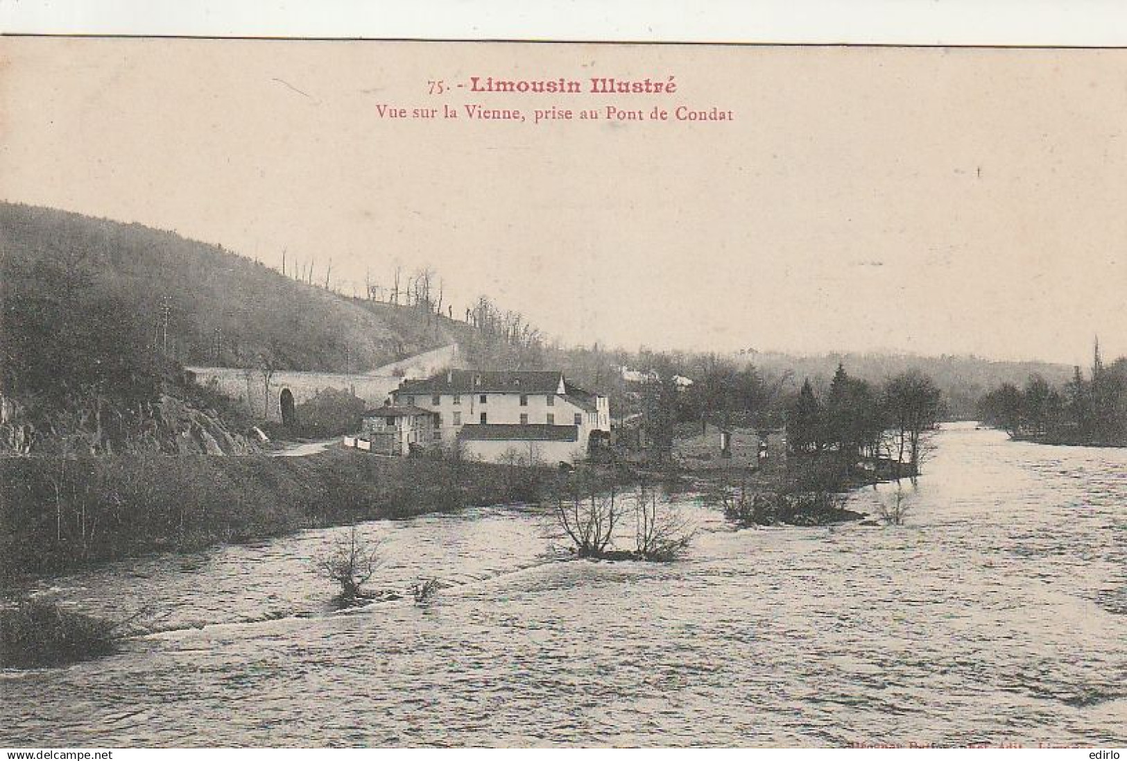 *** 87  *** LIMOGES   environs de Limoges vue sur la Vienne   au pont de Condat    neuve TTBE