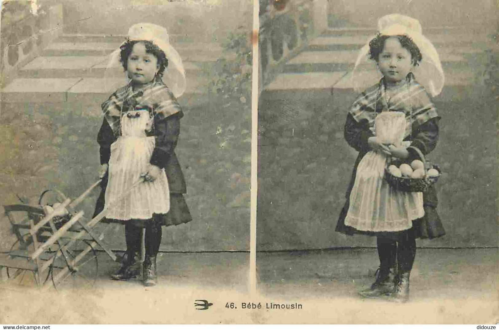 87 - Limousin - Bébé Limousin - Animée - Folklore Scènes et Types - Enfants - CPA - Oblitération de 1915 - Voir Scans Re