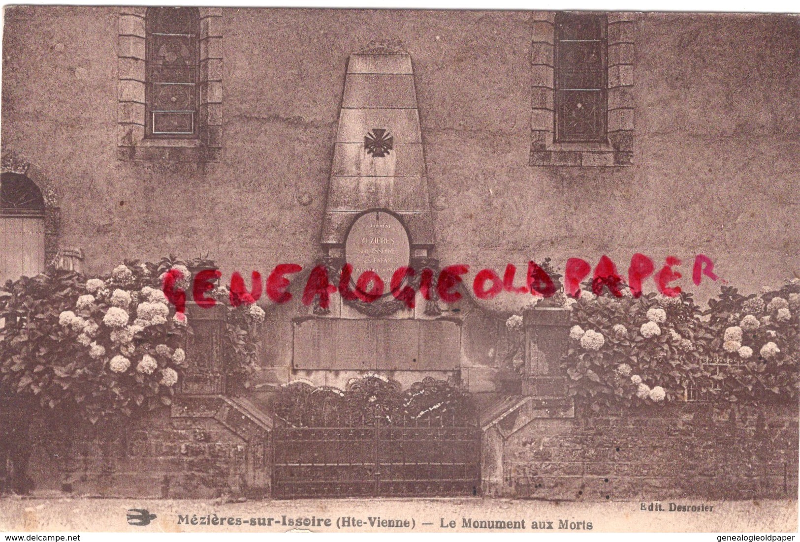 87 - MEZIERES MEZIERE SUR ISSOIRE - LE MONUMENT AUX MORTS - EDITEUR DESROSIER  - HAUTE VIENNE