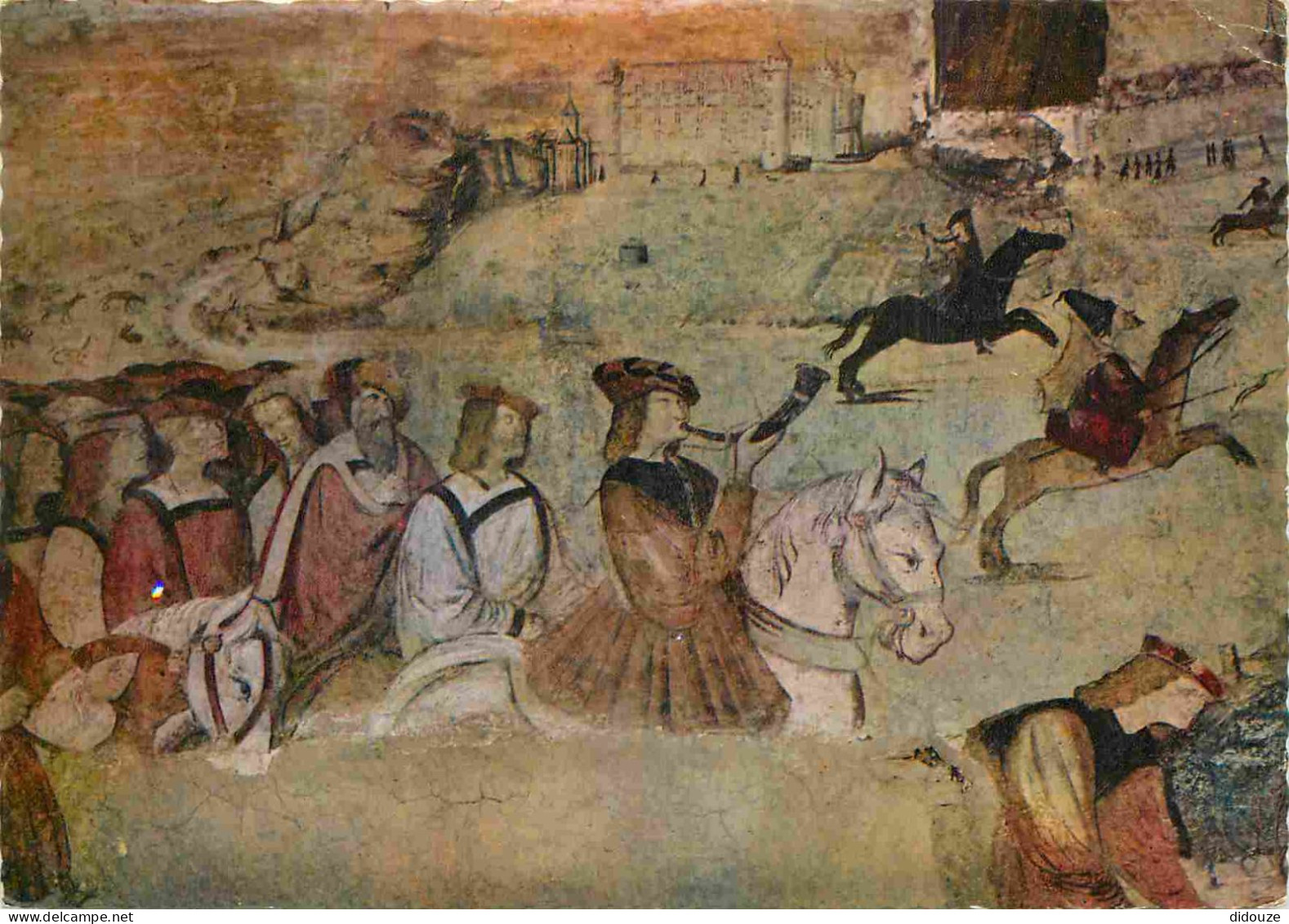 87 - Rochechouart - intérieur du Château - Chambre des Chasses - Art Peinture - CPM - Voir Scans Recto-Verso