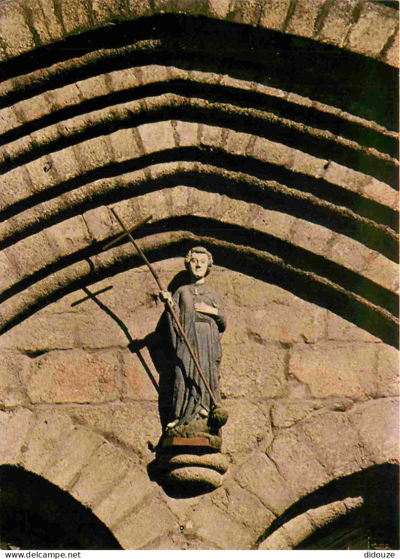 87 - Saint Junien - La Collégiale - Saint Junien - statue du Portail - Art religieux - CPM - Voir Scans Recto-Verso