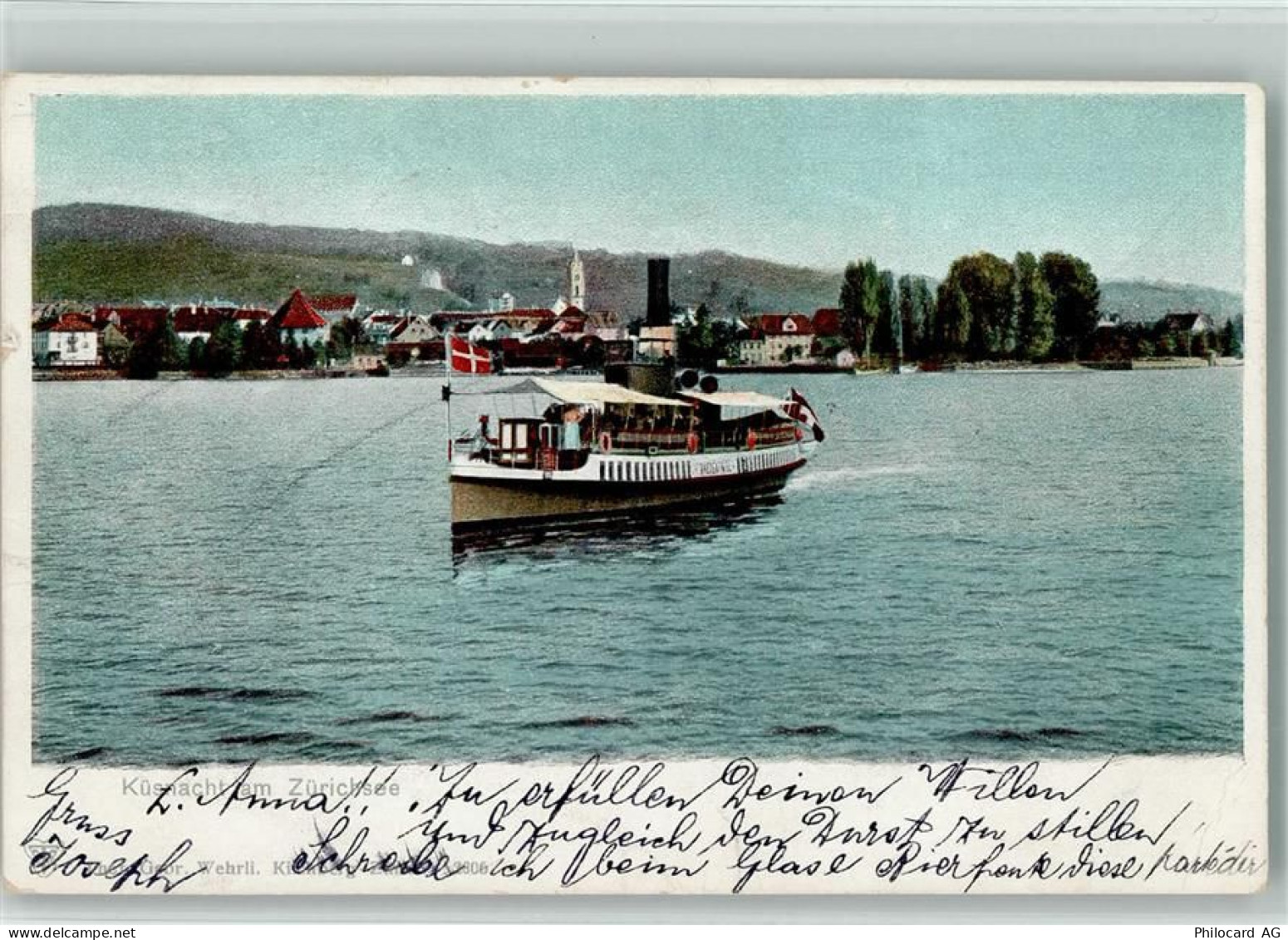 8700 Küsnacht ZH - 1902 Zürichsee Dampfer - 13113041