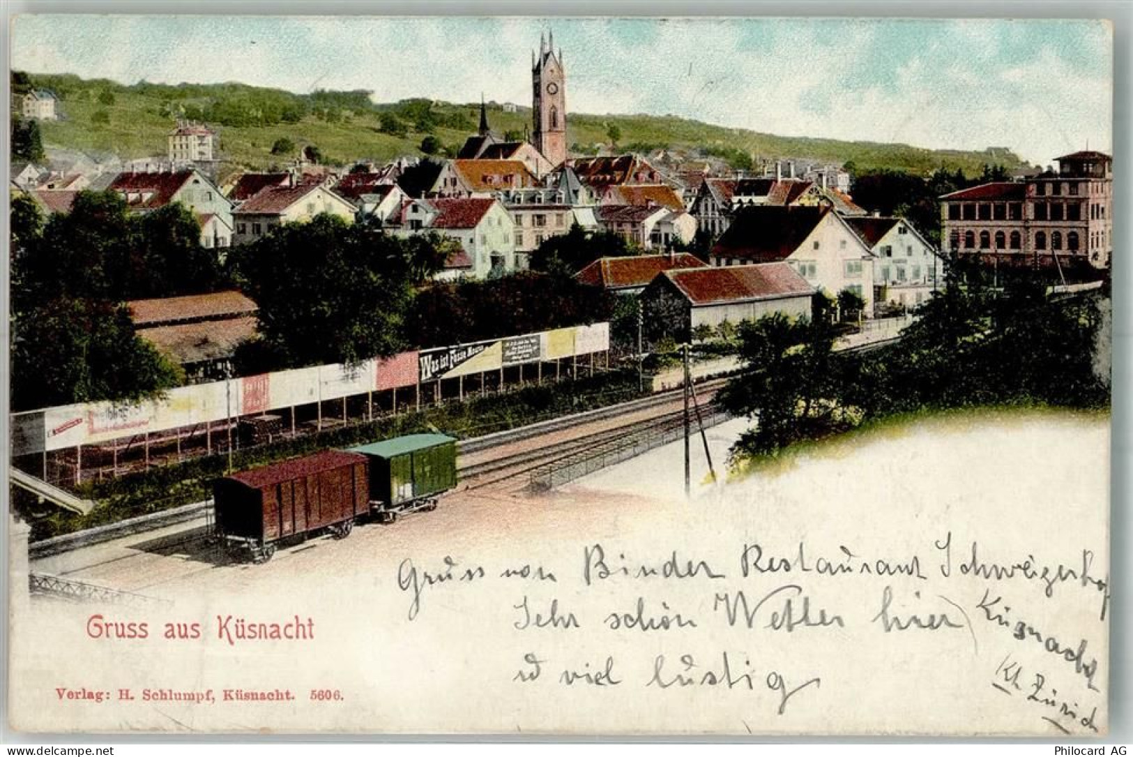 8700 Küsnacht ZH 1903 Foto AK Bahnhof - 13581847