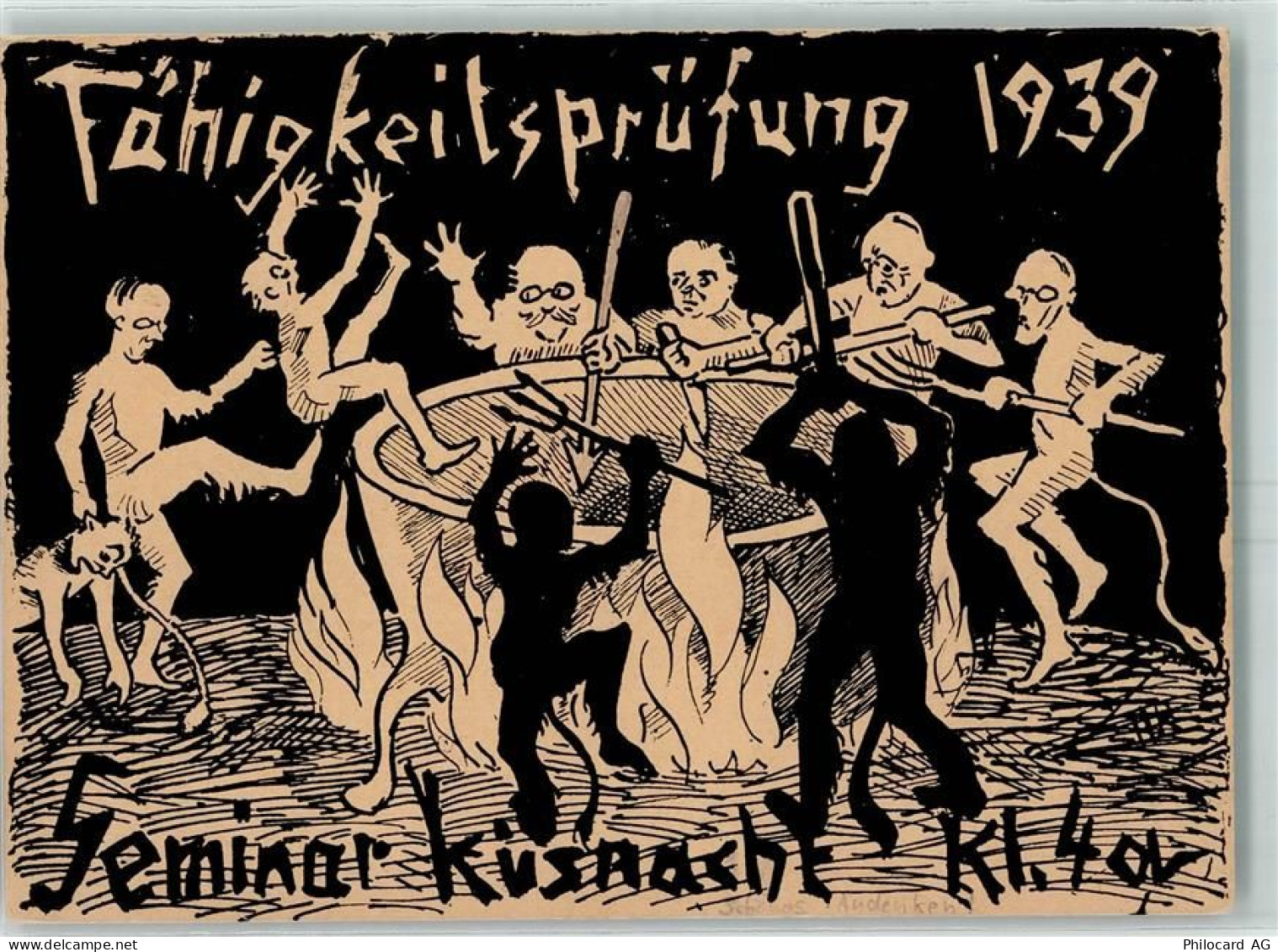 8700 Küsnacht ZH 1939 - Fähigkeitsprüfung Seminar Küsnacht Kl. 4a Feuer ... - 13232529