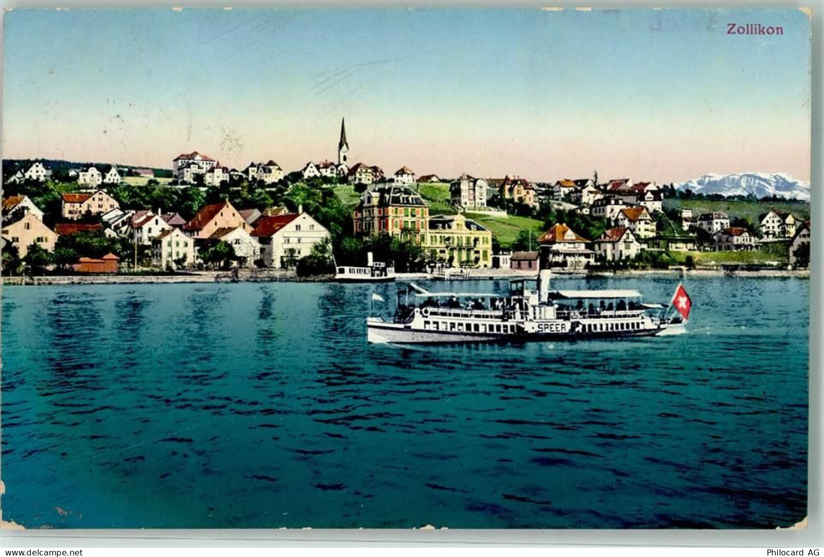 8702 Zollikon 1913 - Dampfschiff Speer - 10686888