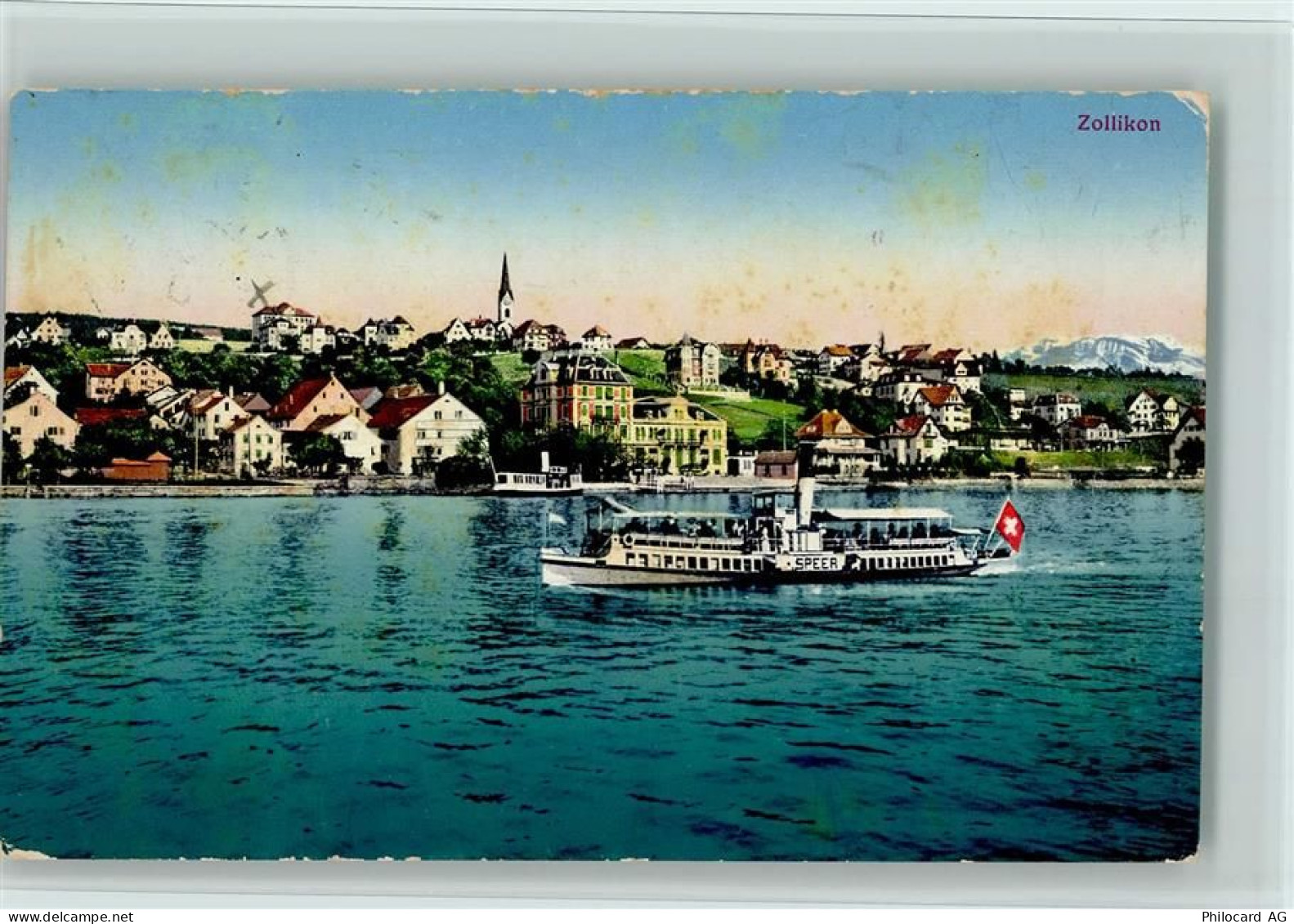 8702 Zollikon - Dampfer "Speer" Erhaltung : fleckig - 13070800