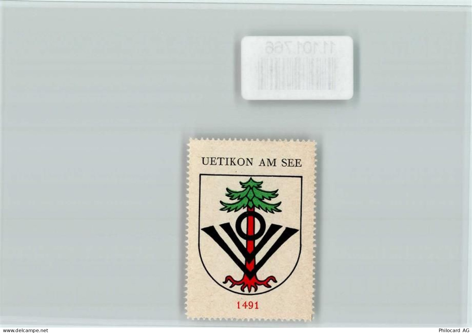 8707 Uetikon am See - Vignette Wappen Kaffee Hag ca 1920-1940 - 11101766