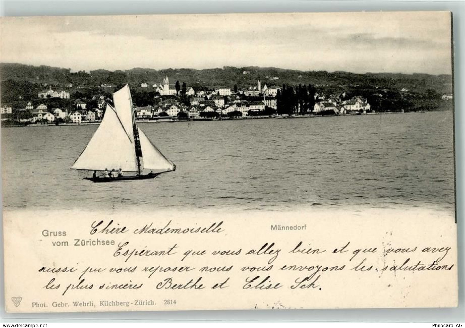 8708 Männedorf 1901 - Segelschiff - 39407367