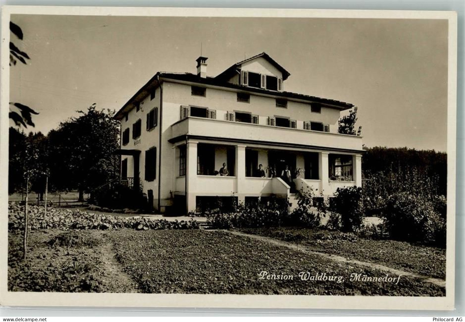 8708 Männedorf 1932 Foto AK Pension Waldburg - 13556417