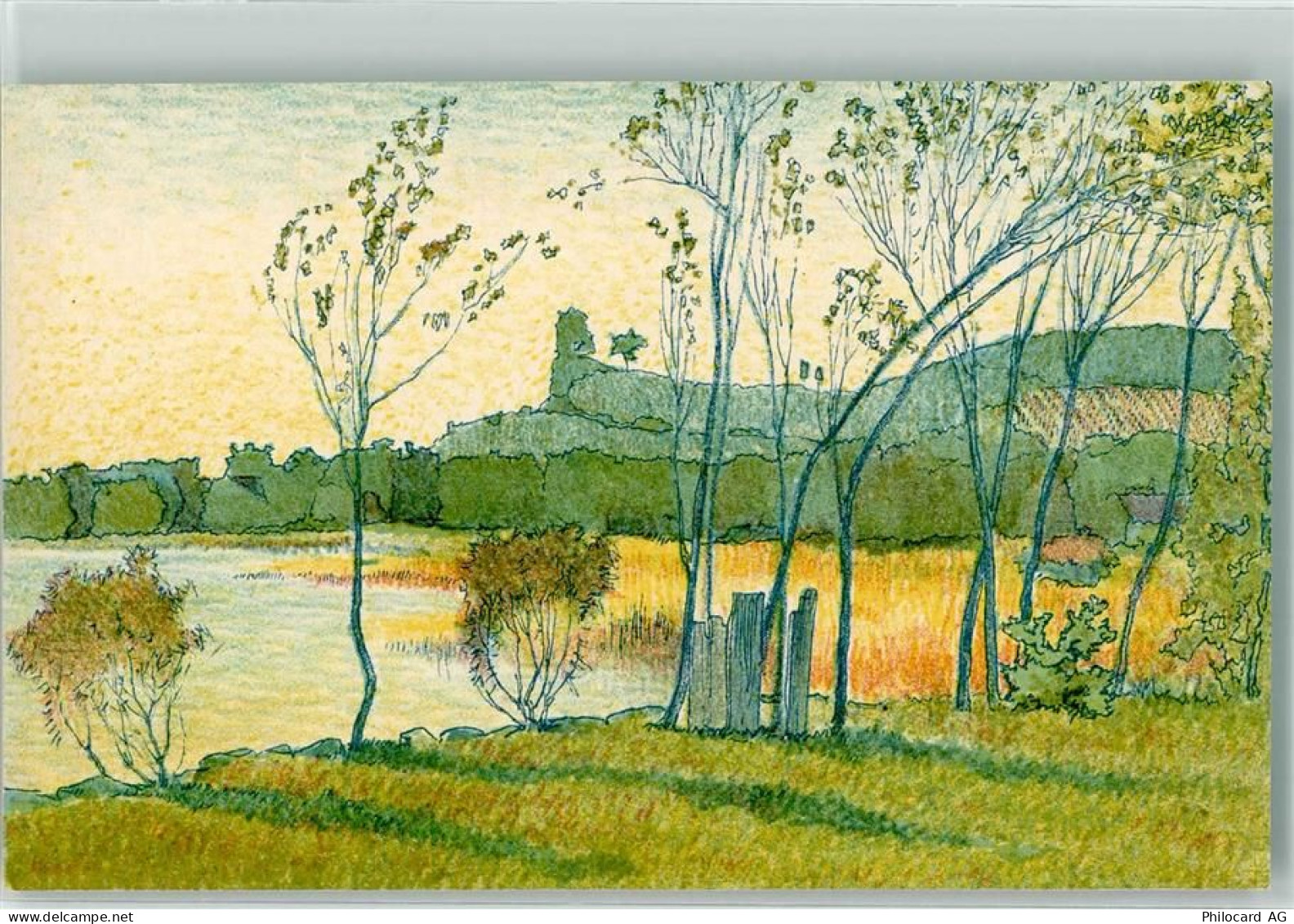 8714 Feldbach Künstlersteindruck sign. Stiefelt Zürichsee - 10694419