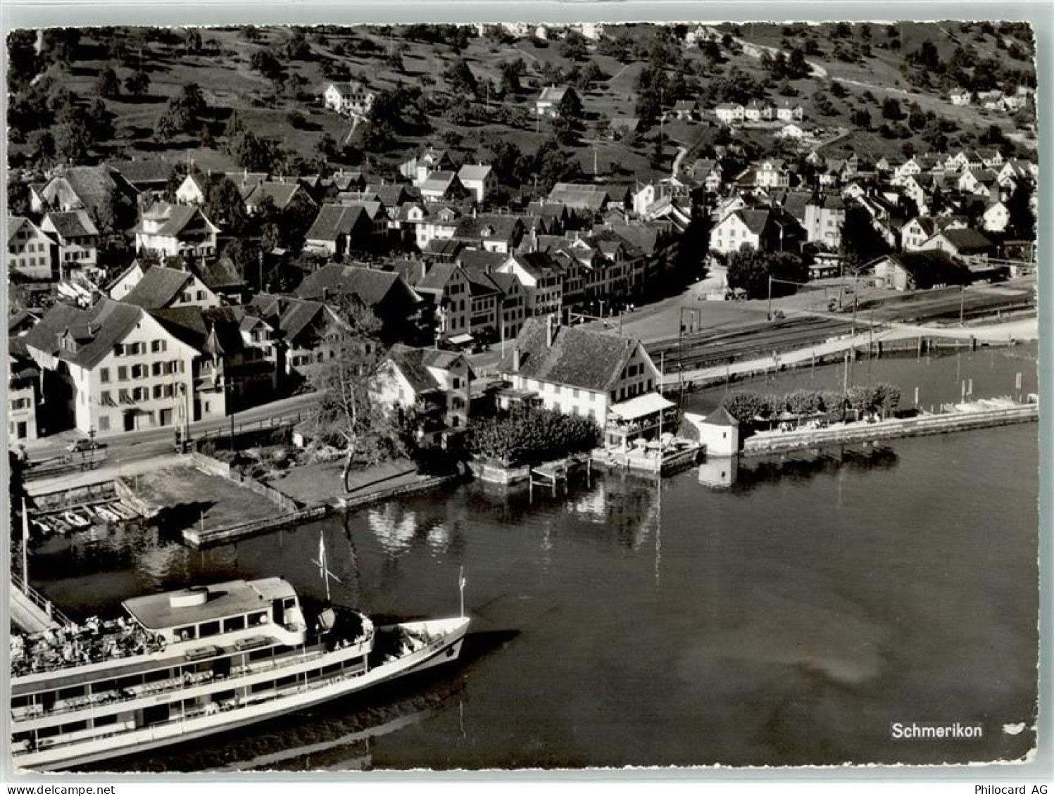 8716 Schmerikon Gebrauchsspuren Motorschiff Bahnpost - 39695773