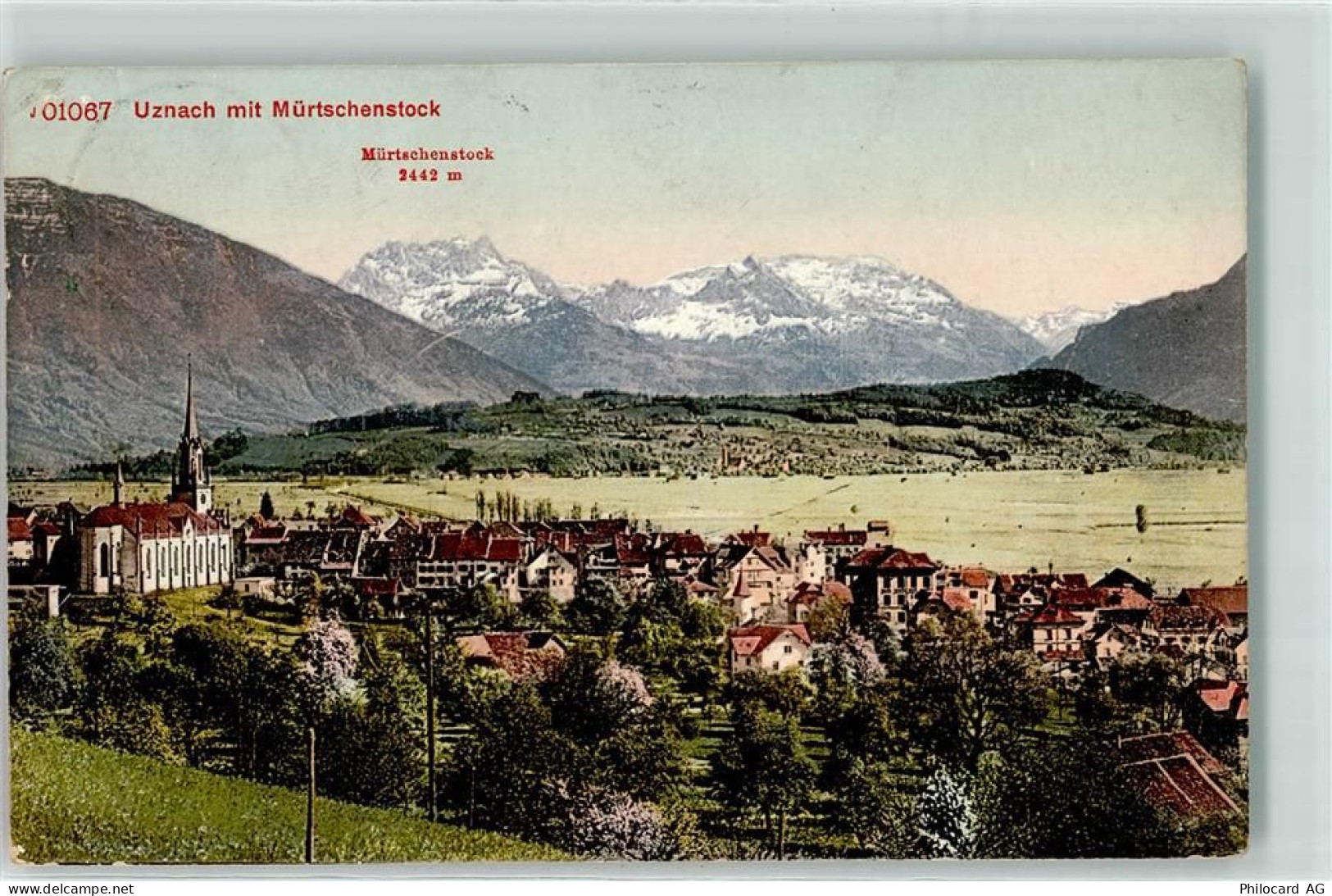 8730 Uznach 1910 - Mürtschenstock Kirche - 13906584