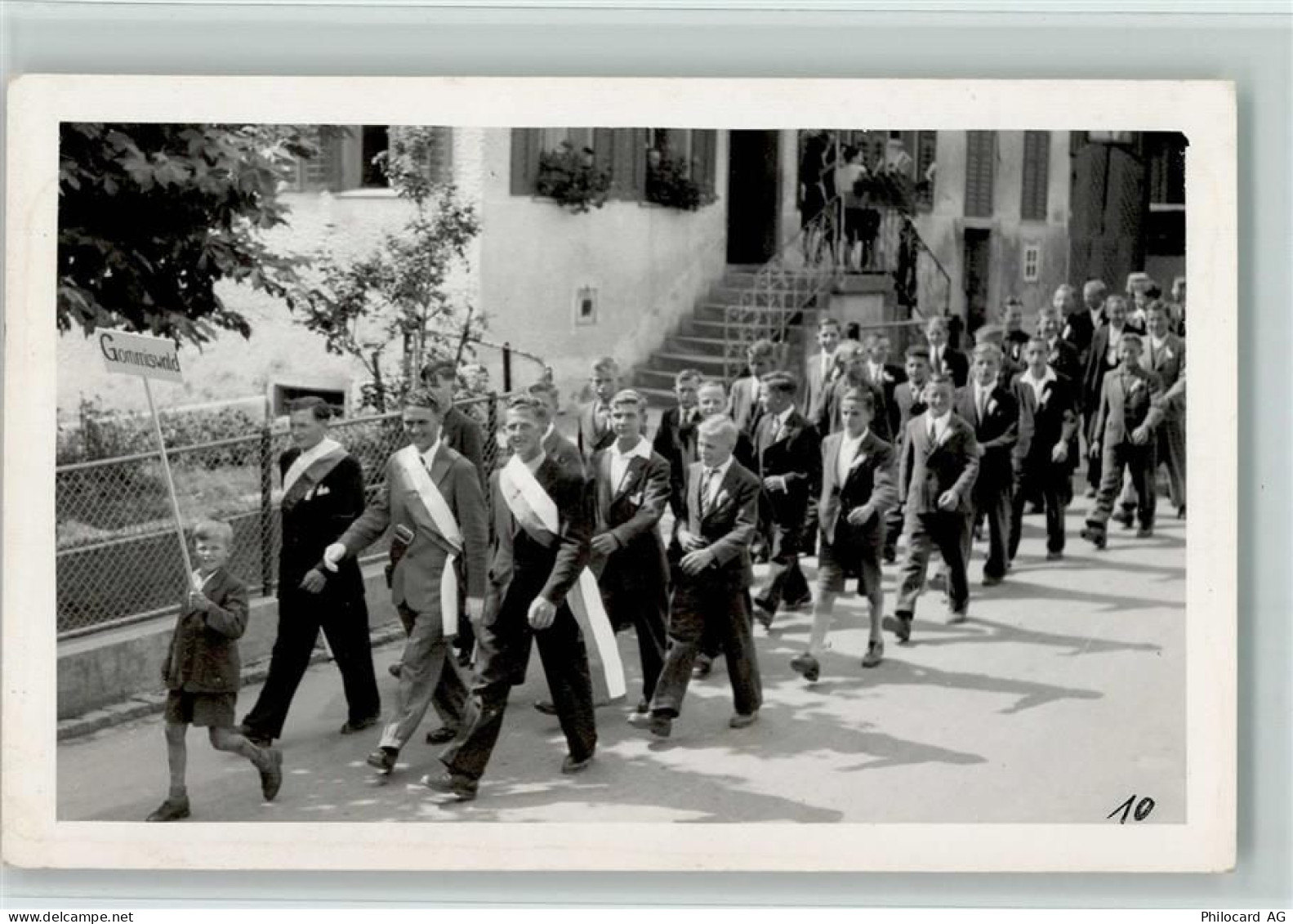 8730 Uznach FOTO KEINE AK Gruppe Männer aus Gommiswald - Christliche Jug... - 13099438