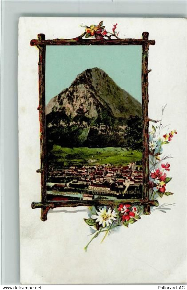 8750 Glarus 1900 - Schmuckrahmen - Glarus mit Vorderglärnisch - 13094141