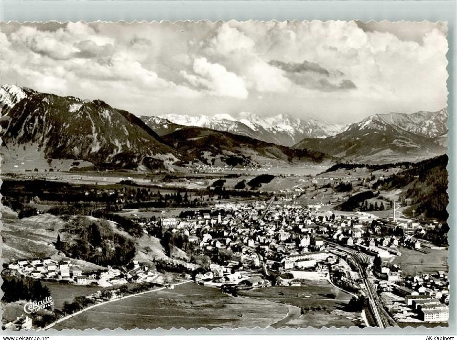 87509 W8970 Immenstadt i. Allgäu Foto AK Fliegeraufnahme von Immenstadt... - 39568669