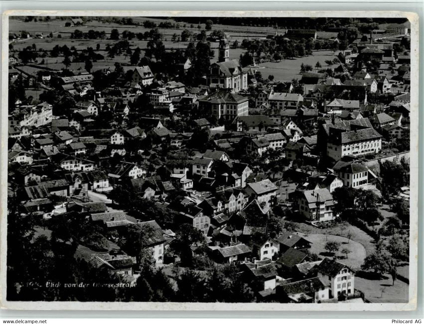 8752 Näfels 1933 Foto AK Blick von der Oberseestrasse, gute Erhaltung AK... - 13078506