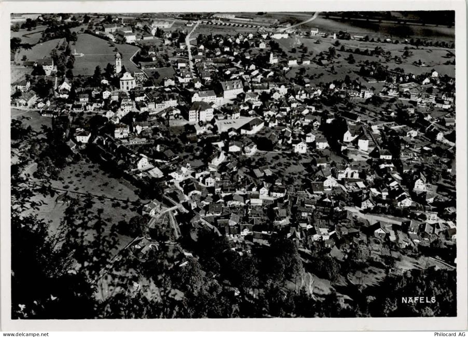 8752 Näfels 1939 Foto AK Luftbild - 13085546