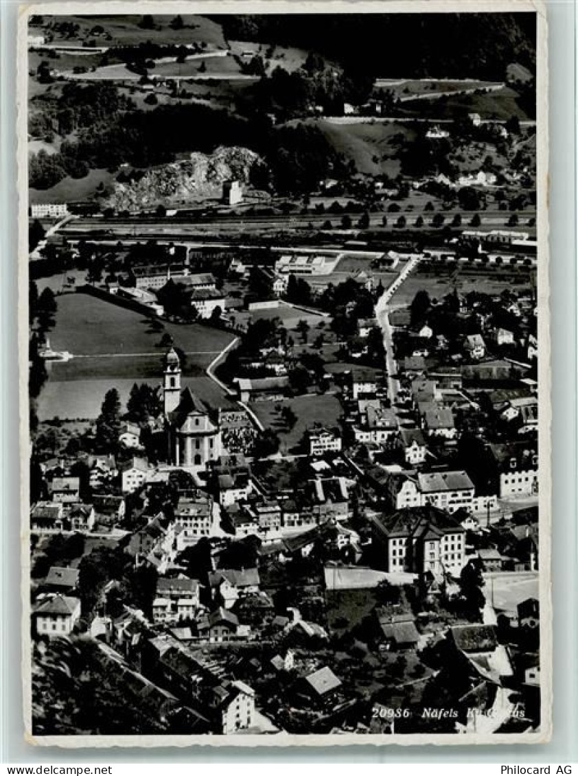8752 Näfels 1948 - Luftbild - gute Erhaltung AK - 13056560