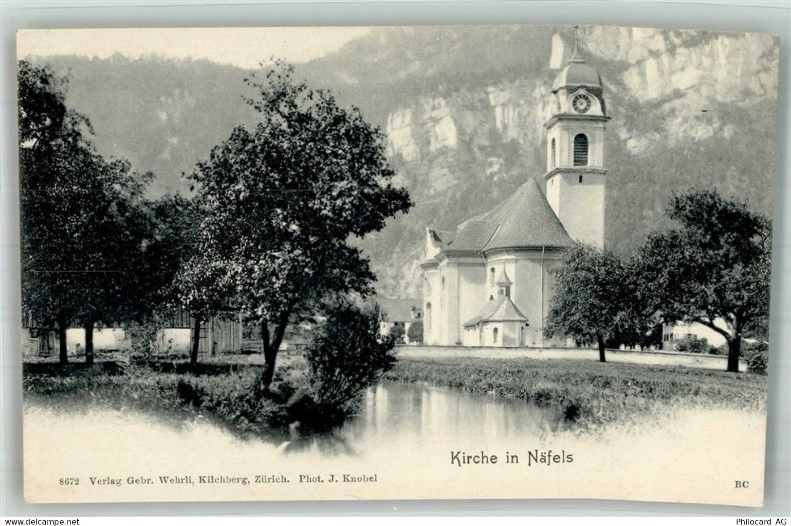 8752 Näfels Foto AK Kirche - 38245411